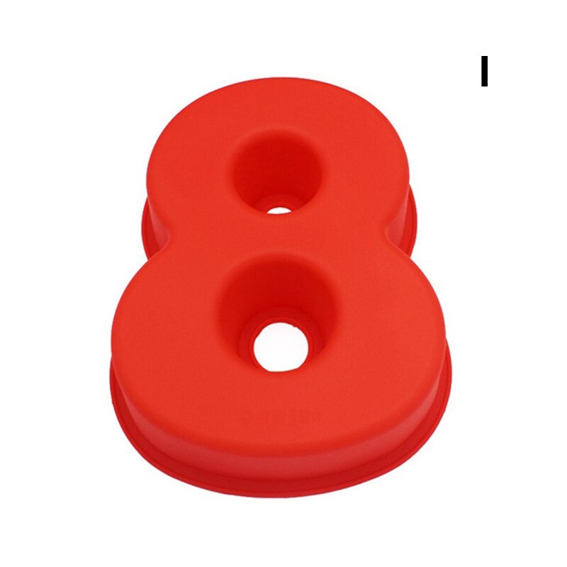 0-9 Número Digital molde de la torta números para tarta forma decoración de pasteles herramienta para boda cumpleaños aniversario: 8
