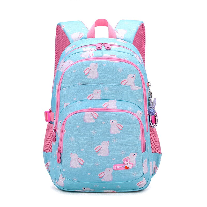 Girls School Bags Cartoon Cute Rabbit Backpacks Kids Satchels Children Primary School Students Girl Casual Backpack Book Bag: sky