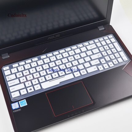 For Asus ROG Strix GL553VD GL553 FZ53VD FX553VE FX553VD FX53VW GL753VE ZX53VW 15 17 inch Notebook keyboard cover protector Skin: White
