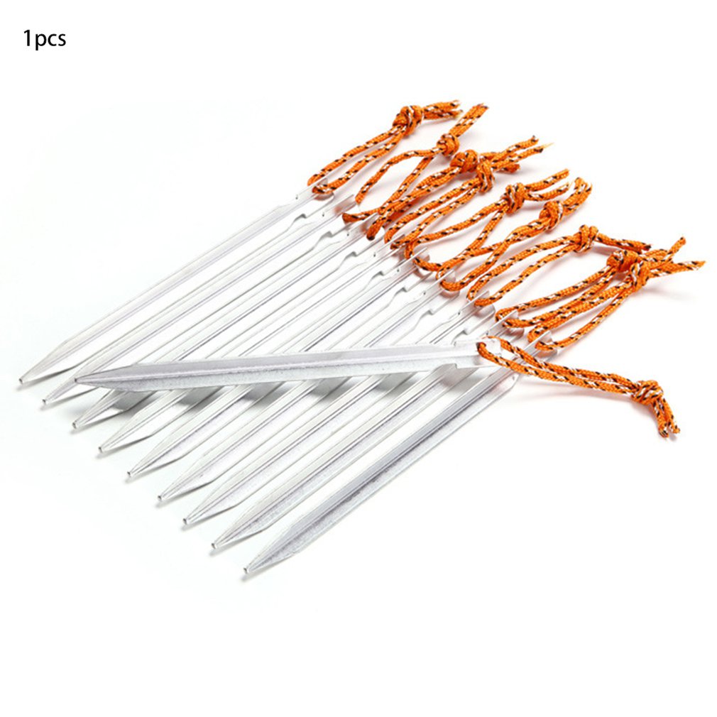 Mocny namiot trójkątny gwóźdź z sznurkiem ze stopu aluminium odkryty trójkątny paznokci kemping akcesoria robić namiotów