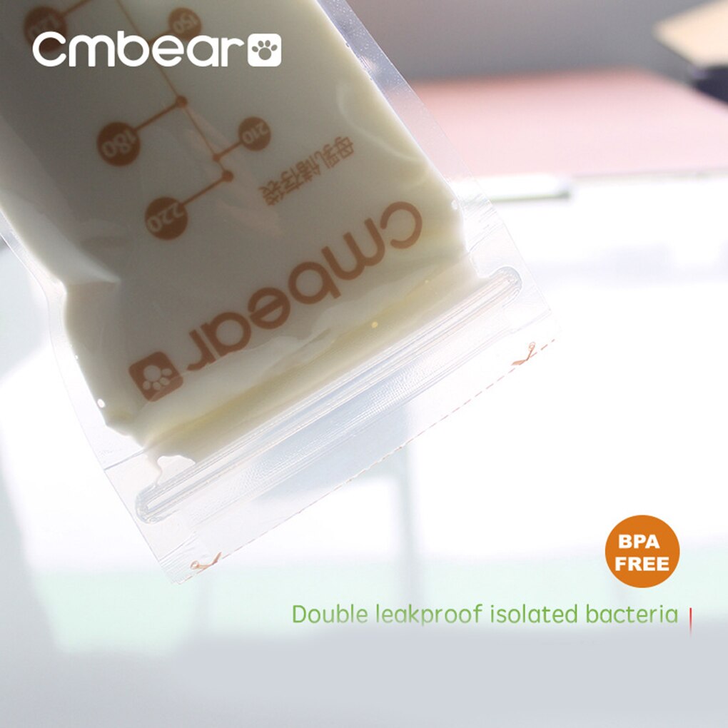 Lot de 30 sacs de congélation pour lait maternel de 220ml sans BPA, sachets de stockage pour aliments de bébé