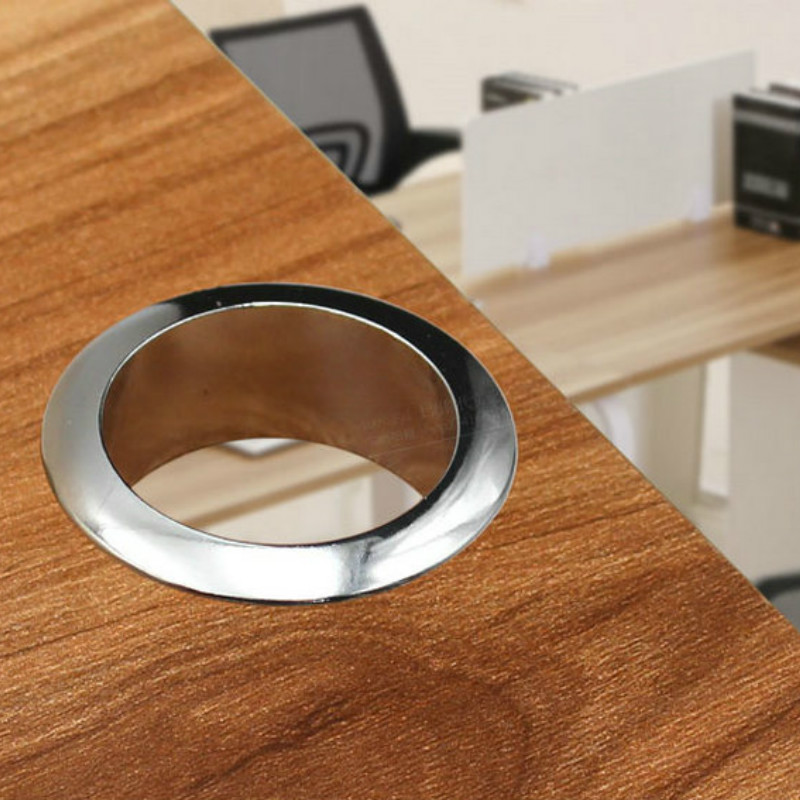 Zinc Alloy Round Plug Cover Table Cable Outlet Grommet Cabinet Vent Hole Decorative Desk Wire Holder Furniture Hardware