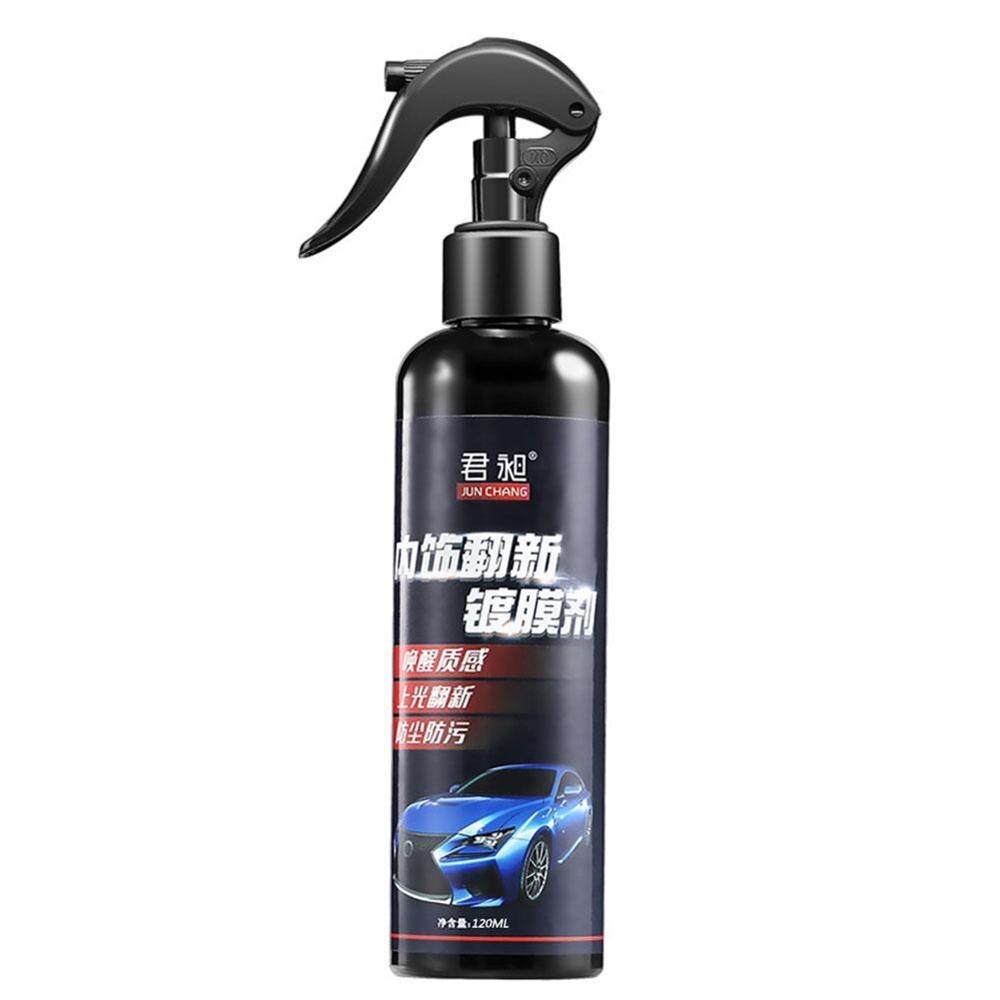 Agente limpiador de cera decorativo para Interior de coche, tablero de cuero, acristalamiento, Panel de agua, agente de renovación de plástico, 120ML: Default Title