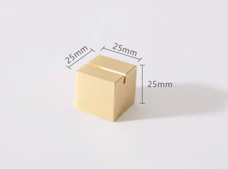 1 pièce laiton carte Base affaires porte-carte photo pince pour Table accessoire laiton carte siège: 25x25x25mm