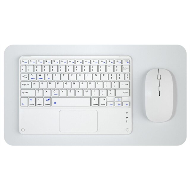 Bluetooth Toetsenbord Touch Toetsenbord Draadloze Touchpad Is Gebruikt Voor Toetsenbord En Muis Combinatie Van Mobiele Telefoon Tablet Computer.: White