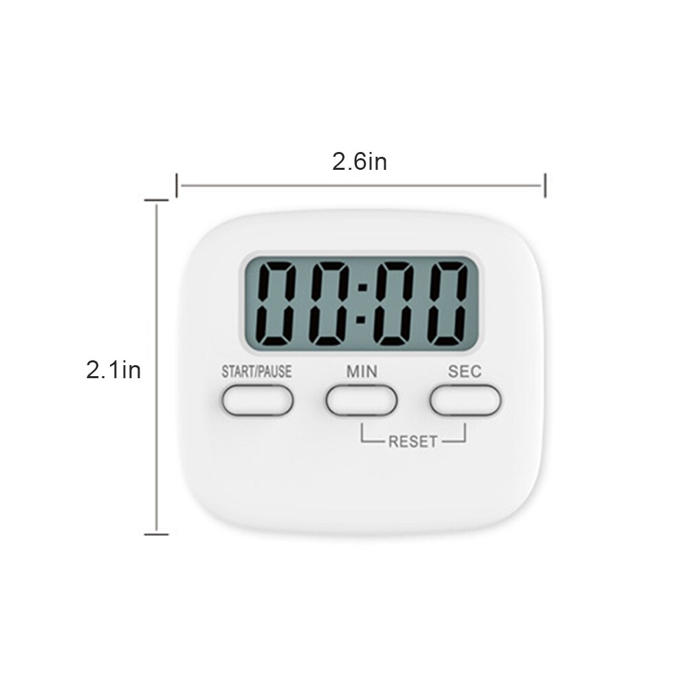 1pcs Kitchen Timer Big Digits Loud Alarm Magnetic Backing Stand with Large LCD Display for Cooking Baking Sports Games