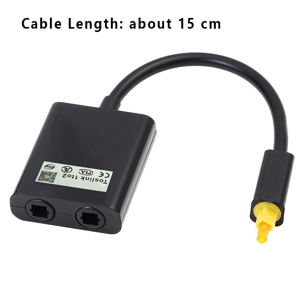 Audio Splitter 1 To 2 Fiber Adapter Computer Optical Cable 5.1/7.1 Channels Accessories Switcher DVD Amplifier Television Player