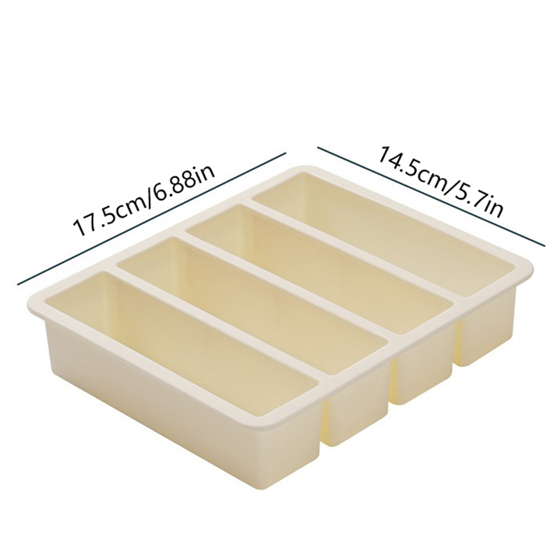 4 Cubes Giant Storage For Food Meal Sauce With Lid Silicone Freezer Trays Extra Large Soup Ice Tray Food Freezing Molds