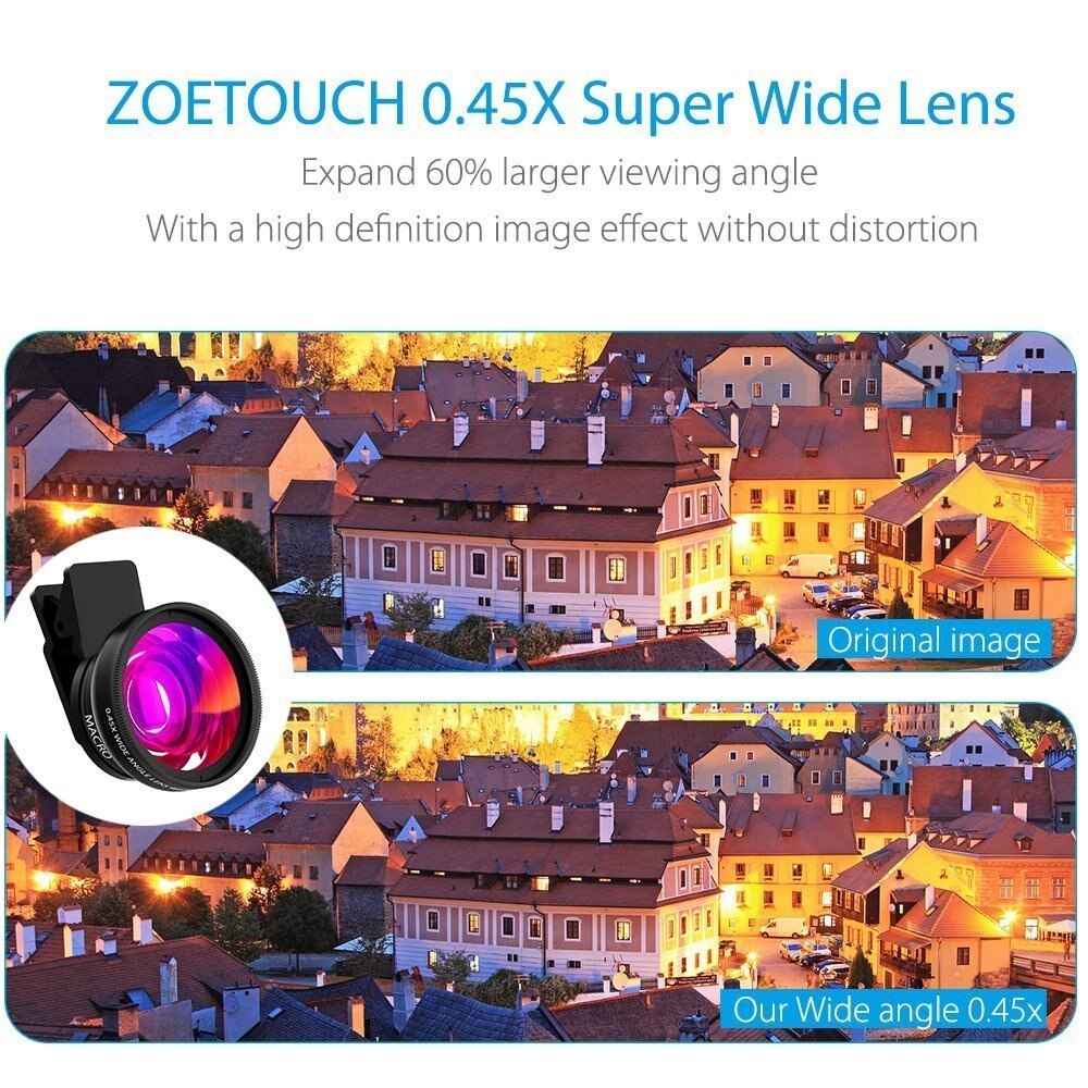 Tongdaytech Universele Telefoon Lens 0.45x Super Groothoek 12.5x Macro Lens Hd Camera Lens Voor Iphone 12 11 7 8 X Xs Huawei Xiaomi