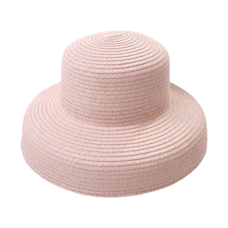 Hepburn Do Vintage das mulheres Palha chapéu de Sol Chapéu de Aba Larga Cap Férias de Praia Em Forma de Sino