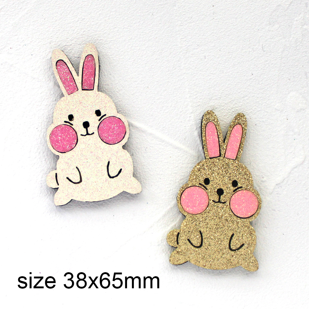 10 szt. Brokatowy króliczek filc dla DIY niemowlę dziewczynka Królik utrzymać marchewka akcesoria Kawaii wielkanocne sierść zwierzęca nakrycia głowy dzieci: Element mosiężny w starym stylu