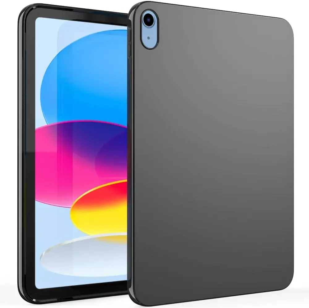 Siliconen tablethoes voor iPad Air 5 4 mini 2 3 4 ipad 5 6 7 8 9 10 Gen Pro 11 ''12.9'' Flexibele zachte TPU zwarte shell achterkant: Roze