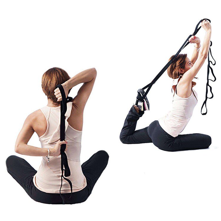 Yoga Stretch Strap Belt Yoga Physical Therapy Training Waist Leg Yoga Strap With Multiple Grip Loops Resistance bands