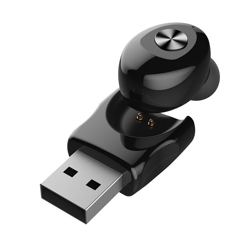 XG12 Bluetooth 5.0 Earphone Stereo Wireless Earbud HIFI Sound Sport Earpiece Mini Handsfree Headset with Mic For Android ios: Black