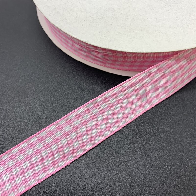 5yards/lot 15mm Plaid Ribbon Grid Printed Ribbon For Home Wedding Christmas Decoration DIY Wrapping: 07