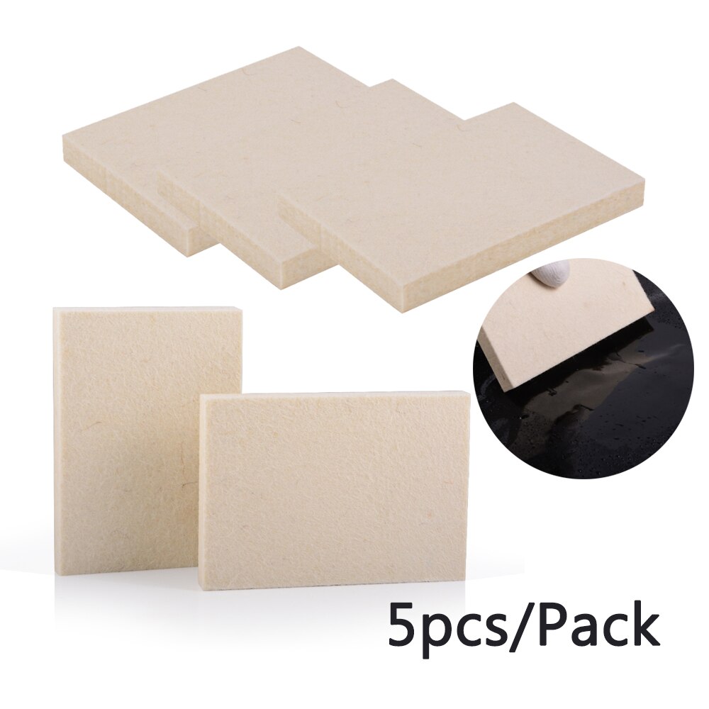 EHDIS 5pcs Window Tint Car Soft Wool Scraper Vinyl Film Sticker Wrapping Squeegee Carbon Fiber Decal Remover Cleaning Car Tools