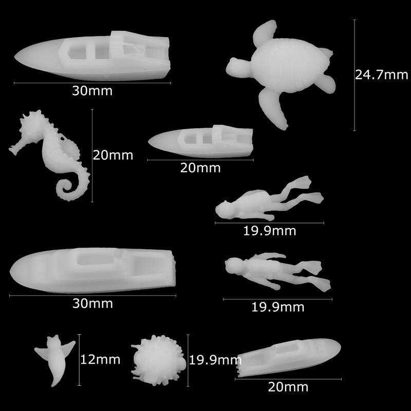 1 Pack 3D Mini Deer Jellyfish Epoxy Resin Filling Material Mushroom Ocean Ornaments Resin Crafts Making Handmade Decoration: C-10pcs