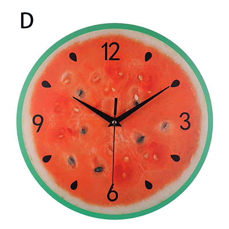 Fruit Digital Clock Modern Silent Digital Decorative Wall Clock for Home Living Roon Office Wall Decor: D