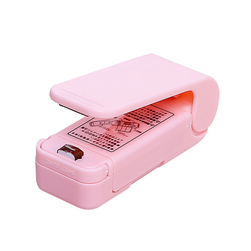 Mini Electric Heat Sealing Machine Handheld Bag Clips Impulse Sealer Seal Packing Plastic Bag Package: pink