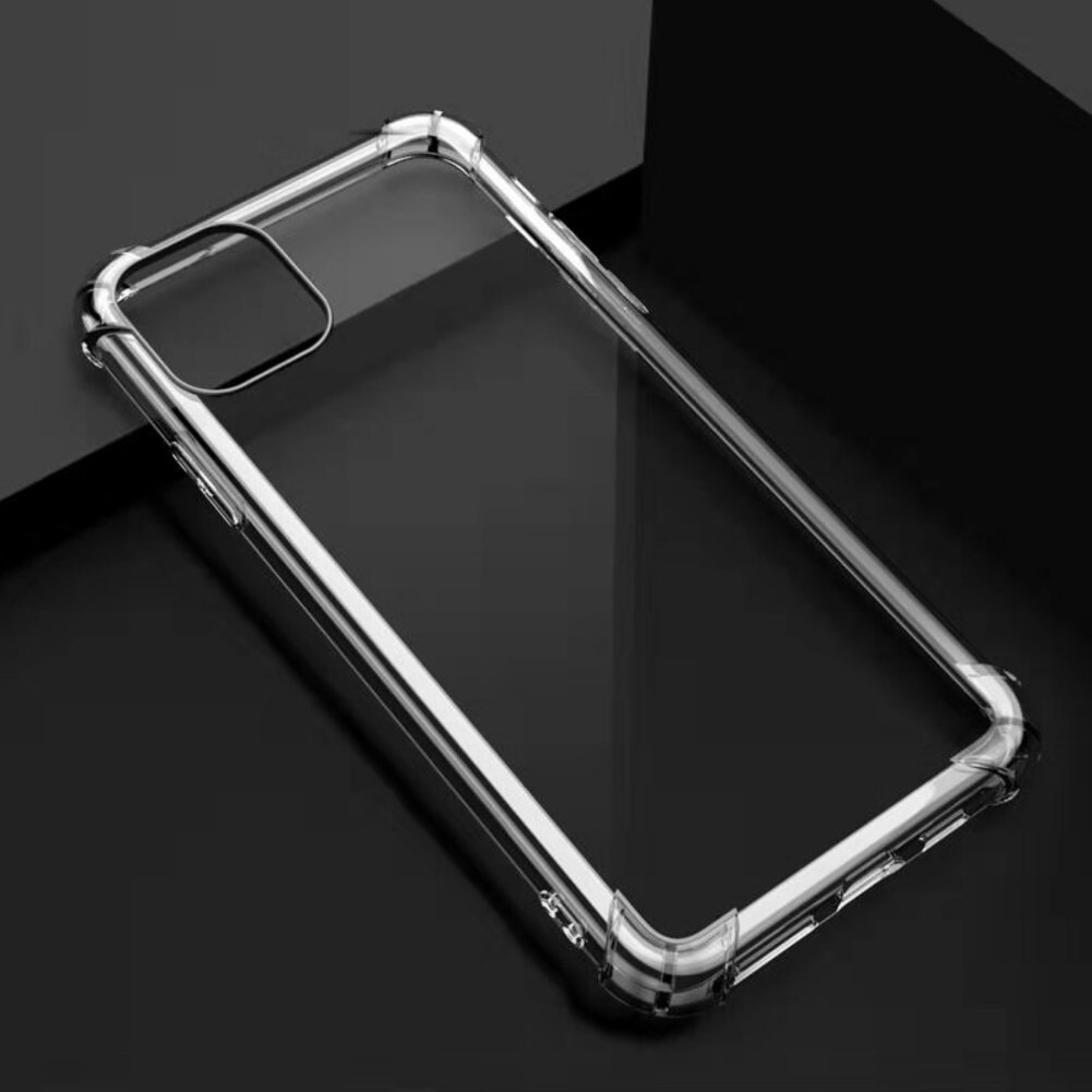 Capa transparente para iphone 11 pro max, capa à prova de choque macia de tpu