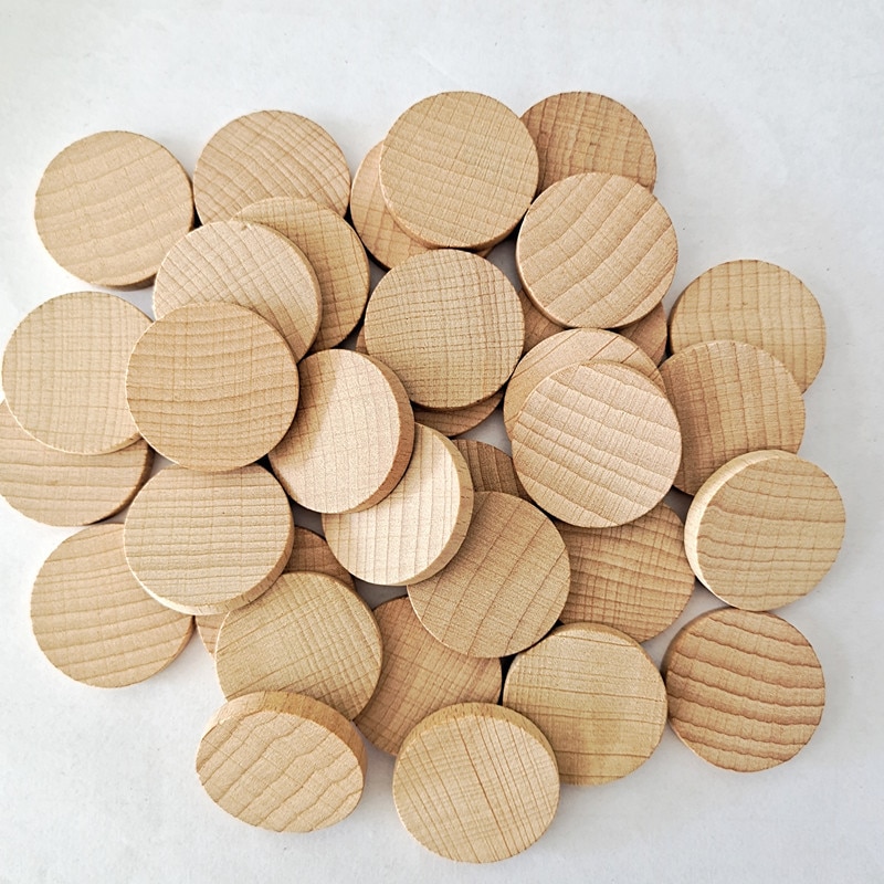 10-50 mm Hardwood Beech Round Wood Chips DIY Wood Crafts Wood Chips