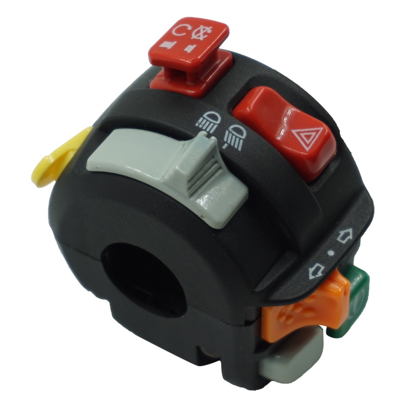 Interruptor de Control para manillar de motocicleta, montaje de luz de advertencia, señal de giro, bocina de encendido, botones de encendido, encendido y apagado, 7/8 &quot;, 22mm