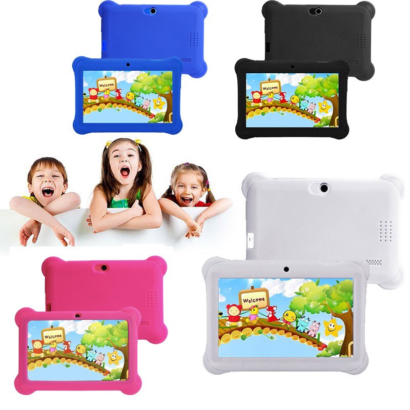 Børn tablet  pc 7 "til android 4.4 etui bundt dobbelt kamera 1.2 ghz wi-fi understøtter tusindvis af apps spil/skype/msn/facebook