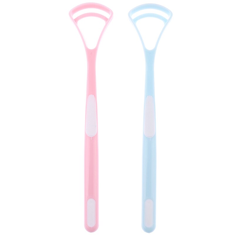2PCS Tongue Cleaner Scraper Tongue Scraper For Kids Plastic Gentle Bacteria Clean Set
