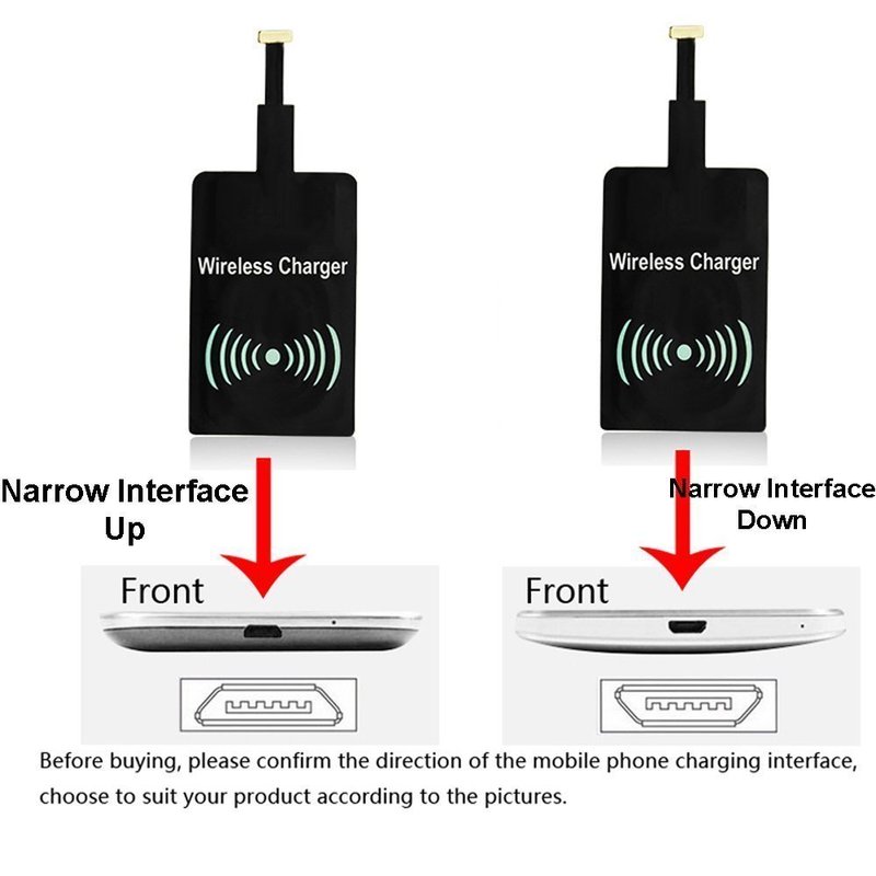 QI Drahtlose Aufladen Empfänger Mikro USB/Typ C Adapter Universal- QI kabellos aufladen Wiege Empfänger Für iPhone 6 7 6 s Plus