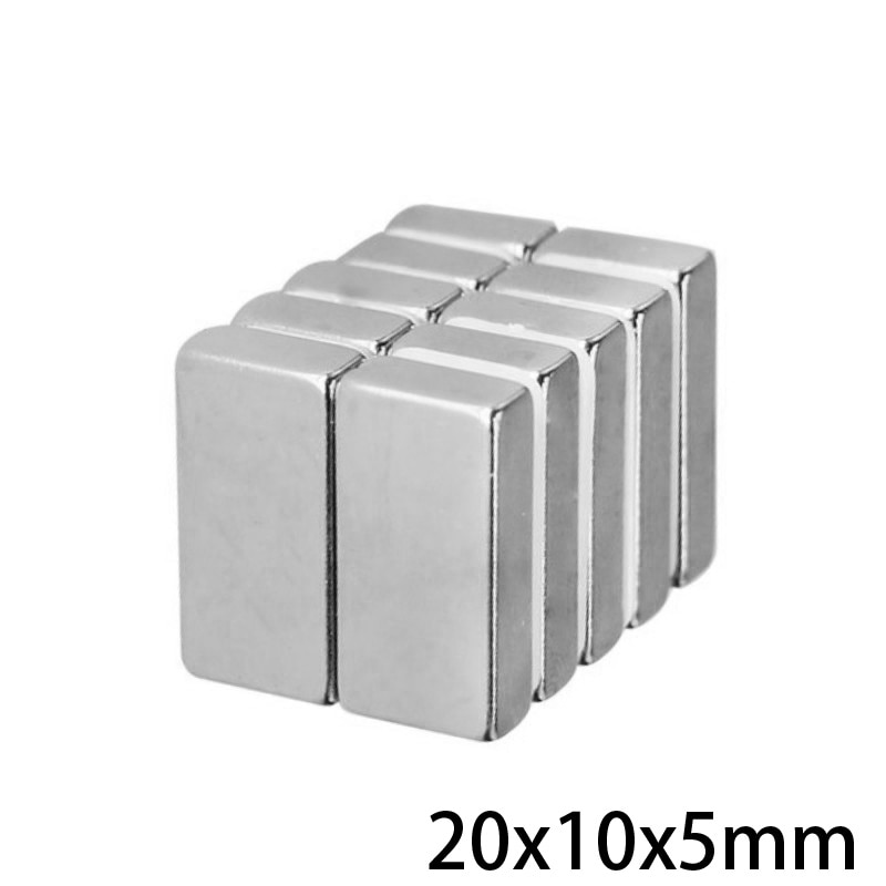 5 ~ 50 Stuks 20X10X5 Mm Krachtige Quadrate Magnetische Permanente Magneet 20X10X5mm Super Krachtige Magneet Neodymium Magneten 20*10*5 Mm