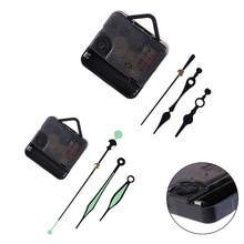1 conjunto silencioso relógio de parede movimento quartzo mecanismo preto vermelho diy relógio de parede relógio de quartzo hora/minuto mão movimento