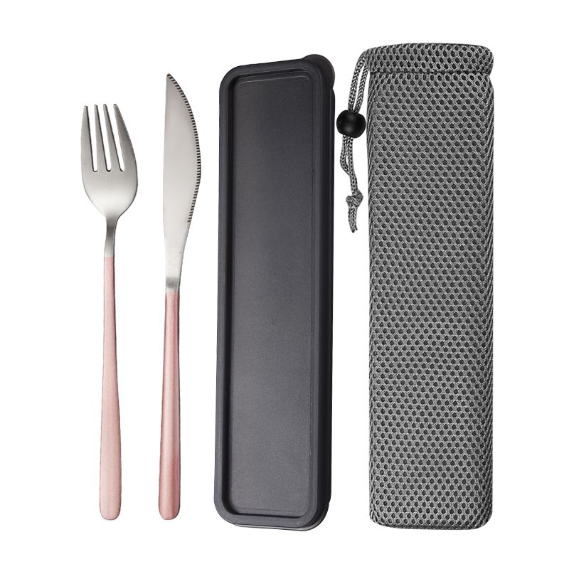 JueQi service de vaisselle coréenne | Couverts de table S cuillère fourchette 18/8 acier inoxydable, service de vaisselle en or occidental: B