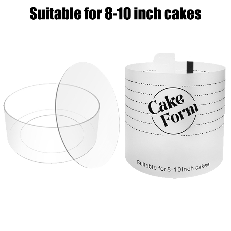 4-10 in vierkante ronde taartringvormen, verstelbare intrekbare fondantvorm, acryl moussevorm, gebakringvorm, taartdecoratiegereedschap: Donker kaki