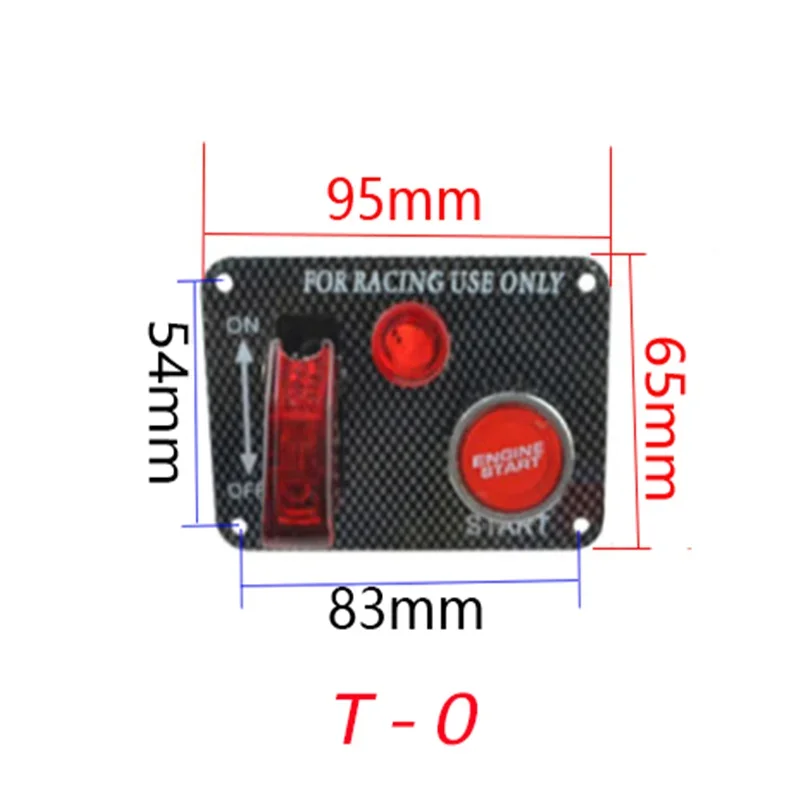 12V LED Zündschalter Tafel Motor- Anfang drücken Taste LED Kippschalter Kohlenstoff Faser Für Rennen Auto: verrotten