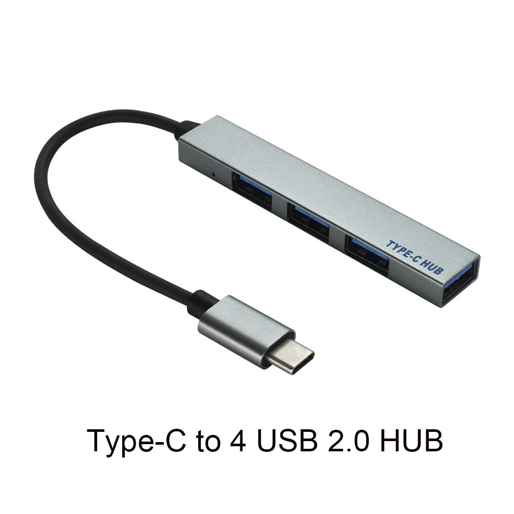 Usb C Hub Type C Naar Usb 3.0 Hub Hdmi Adapter Voor Macbook Pro Huawei Mate 30 USB-C 3.0 splitter Poort Type C Hub Telefoon Oplader: 4 in 1