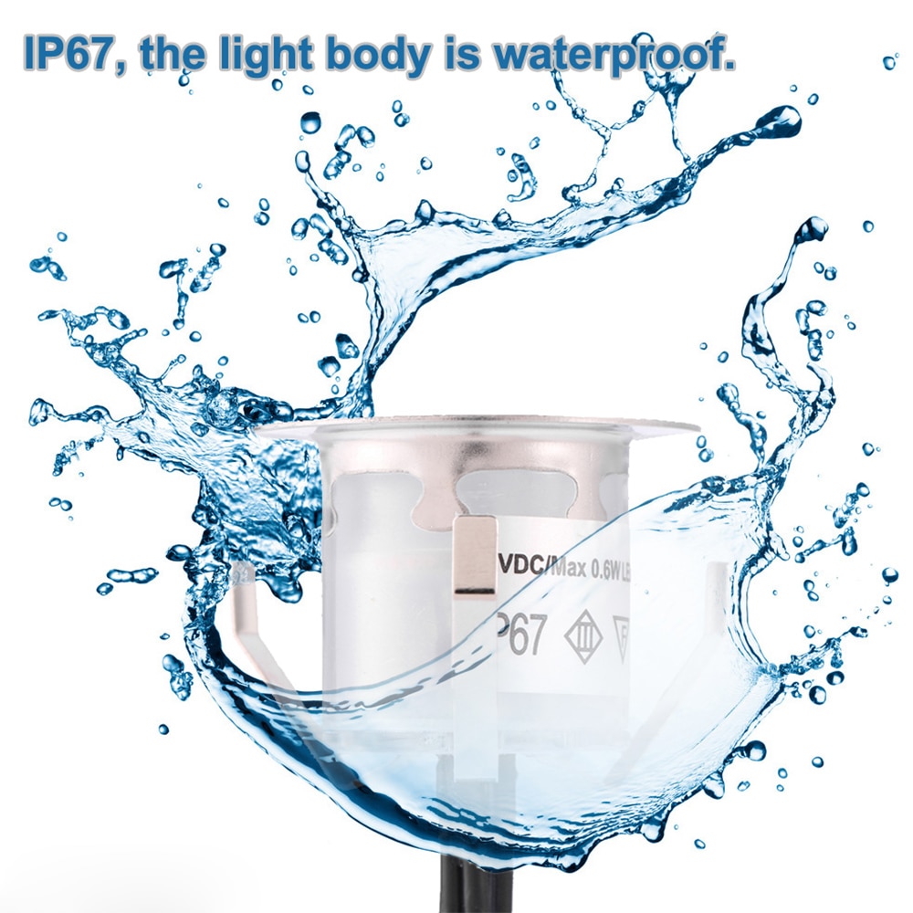 10PCS LED Deck Lights Recessed In-ground Underground IP67 Outdoor Landscape Garden Pathway Stair Decoration Lamp Garden Decor