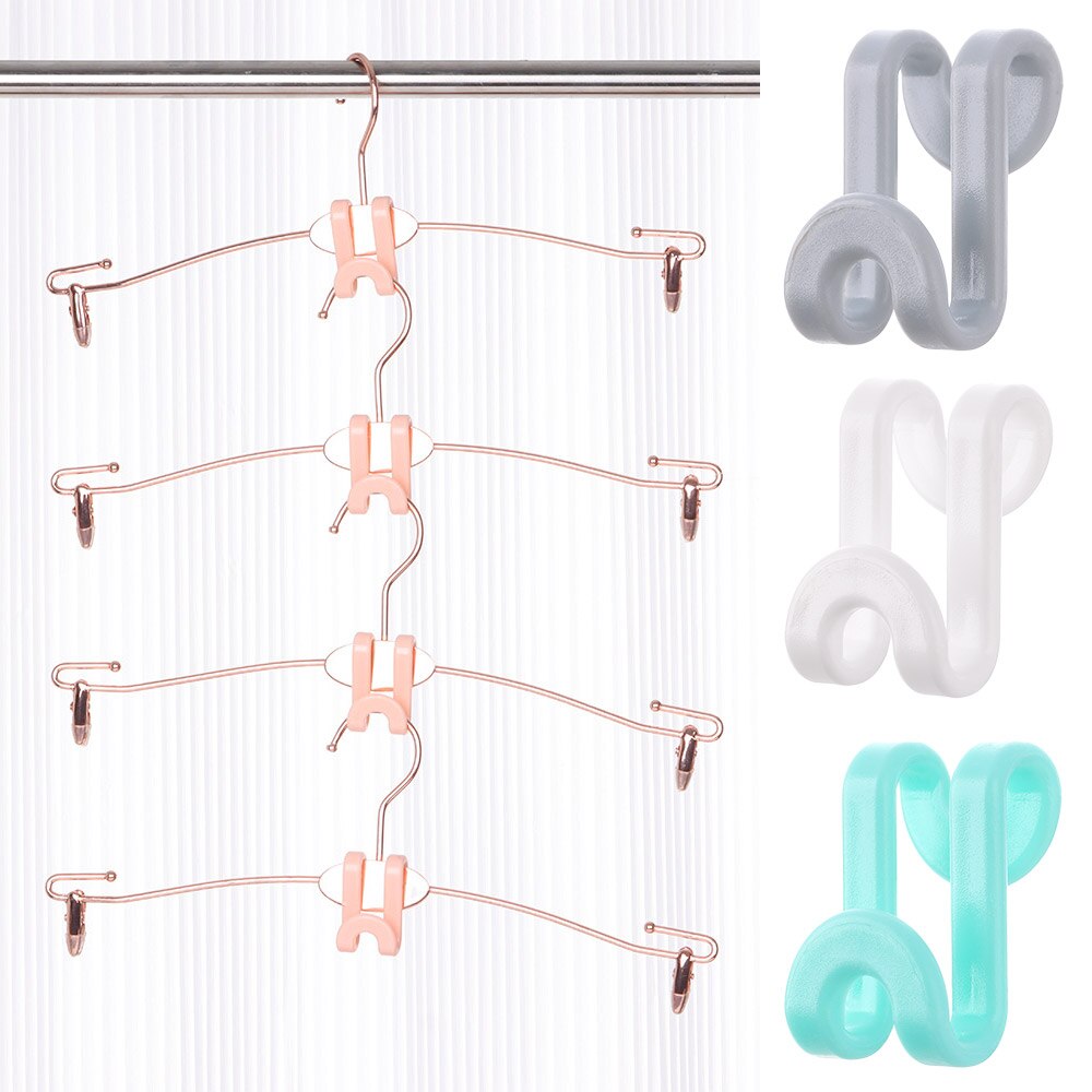 12Pcs Mini Clothes Hanger Connector Saving-Space Cascading Hook Wardrobe Closet Linking Hooks Wardrobe Cloakroom Accessories