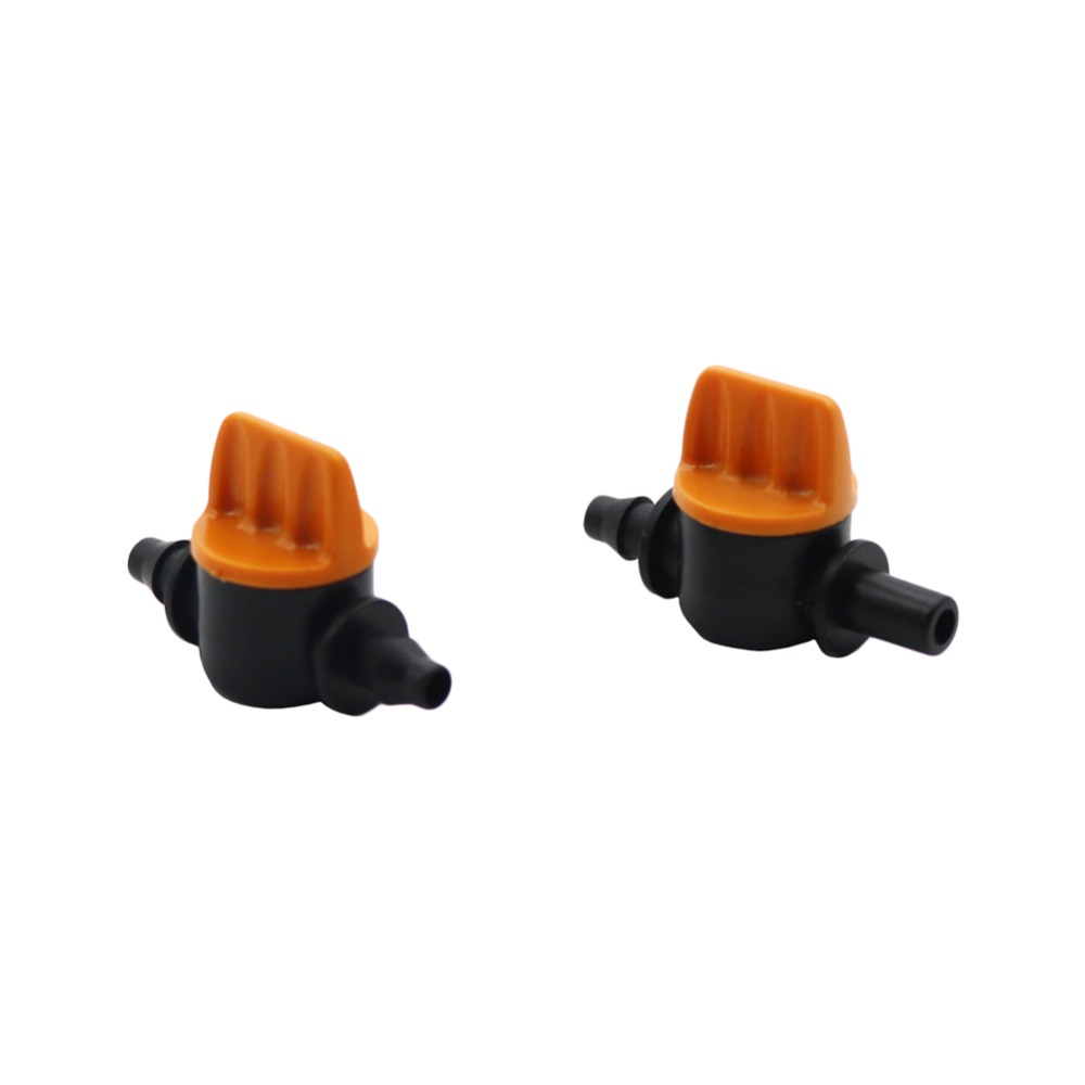 4mm Barb Mini Valve Landbouw Greenhouse Waterstop Slang Connector Tuin Irrigatie Kraan Valve slang joiner 6 Pcs