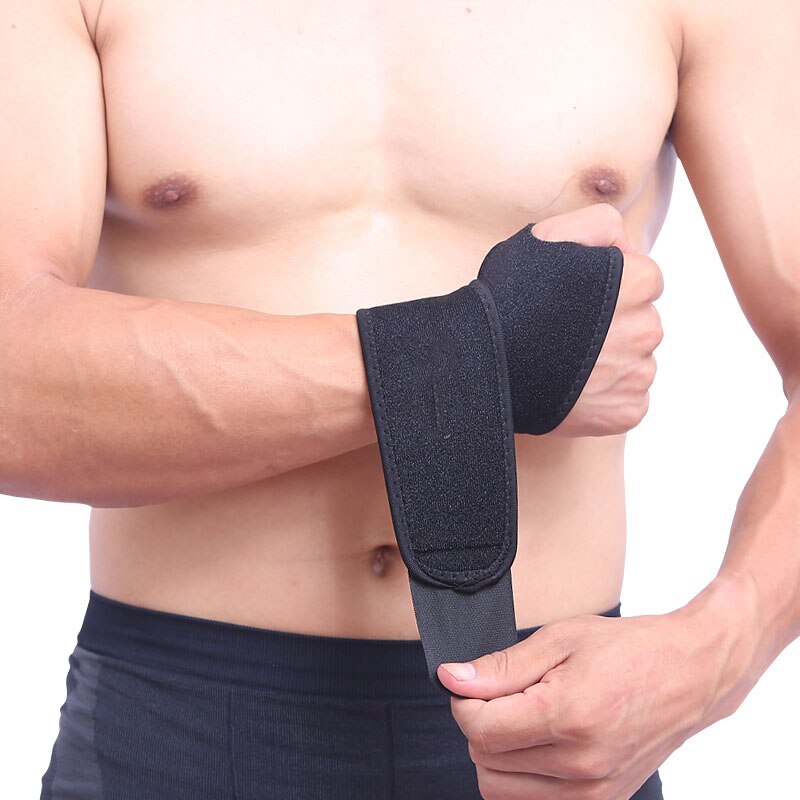 1Pcs Omkeerbare Pols Brace Ondersteuning Polsband Ingerichte Duim Stabilisator Verstelbare Polssteun Volleybal Fitness Accessoires: black
