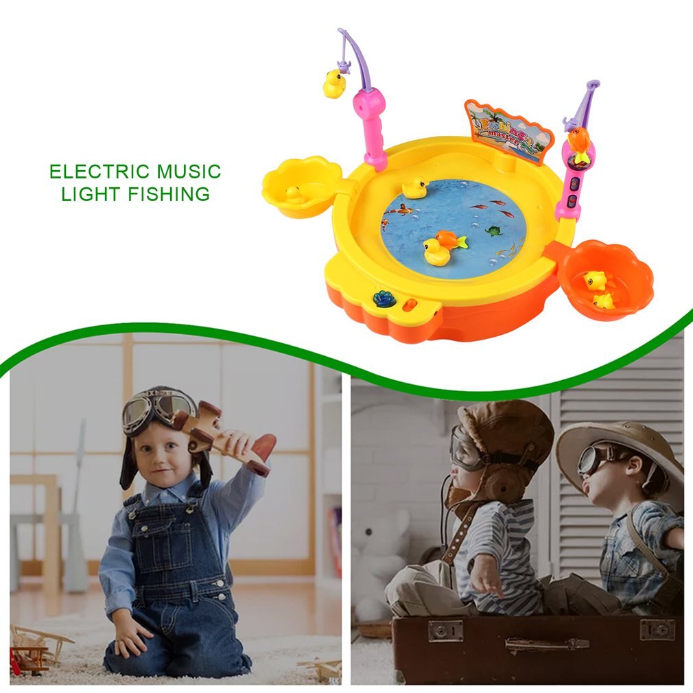 Elektrische Magnetische Muziek Licht Vissen Speelgoed Vissen Platform Interactie Kinderen Vissen Spel Met Muziek & Licht Vissen Speelgoed