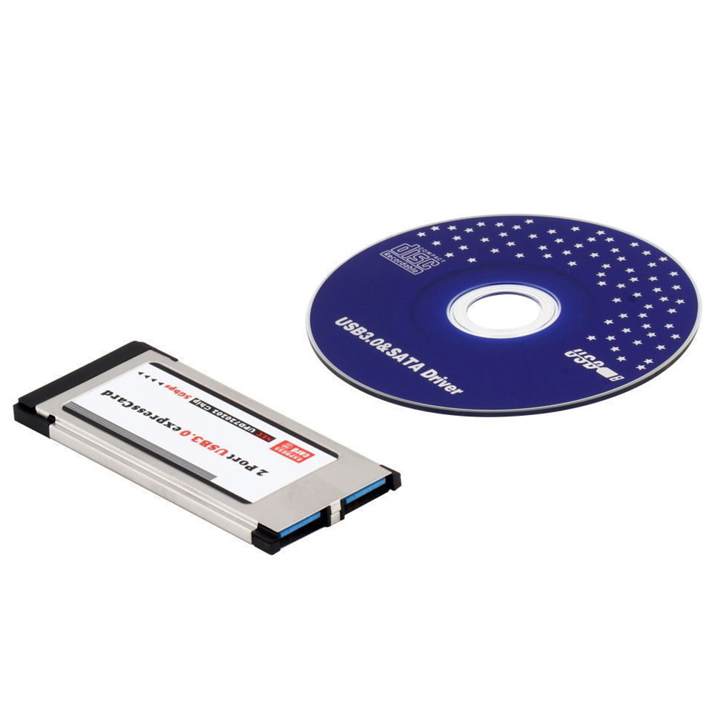 Durable Computer Notebook High Speed Adapter Stable Home Converter 2 Port 34MM Accessory Express Card Laptop USB 3.0
