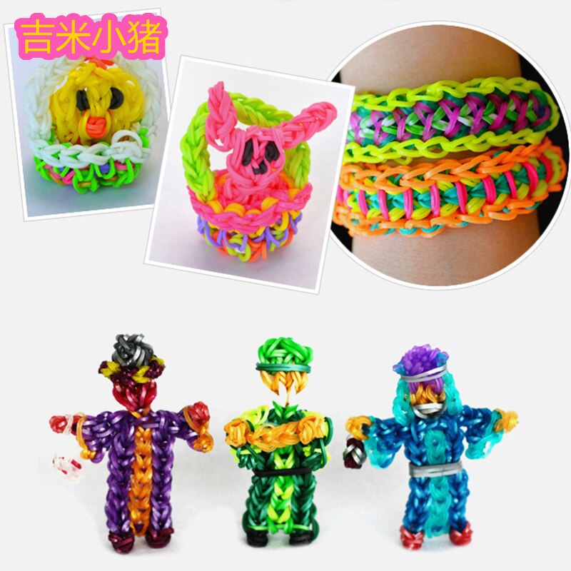 Bandas de telar de 21 colores para niños y niñas, DIY, banda de goma elástica para tejer pulseras de cordones, juego de juguetes para niños, 4200 Uds., de