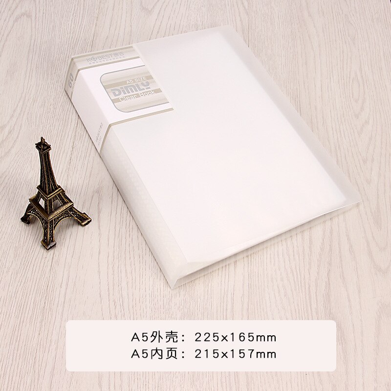 20 Page / 30 Page / 40 Page / 60 Page A5 File Folder Document Folder For Files Sorting Practical Supplies For Office And School: 60pages white