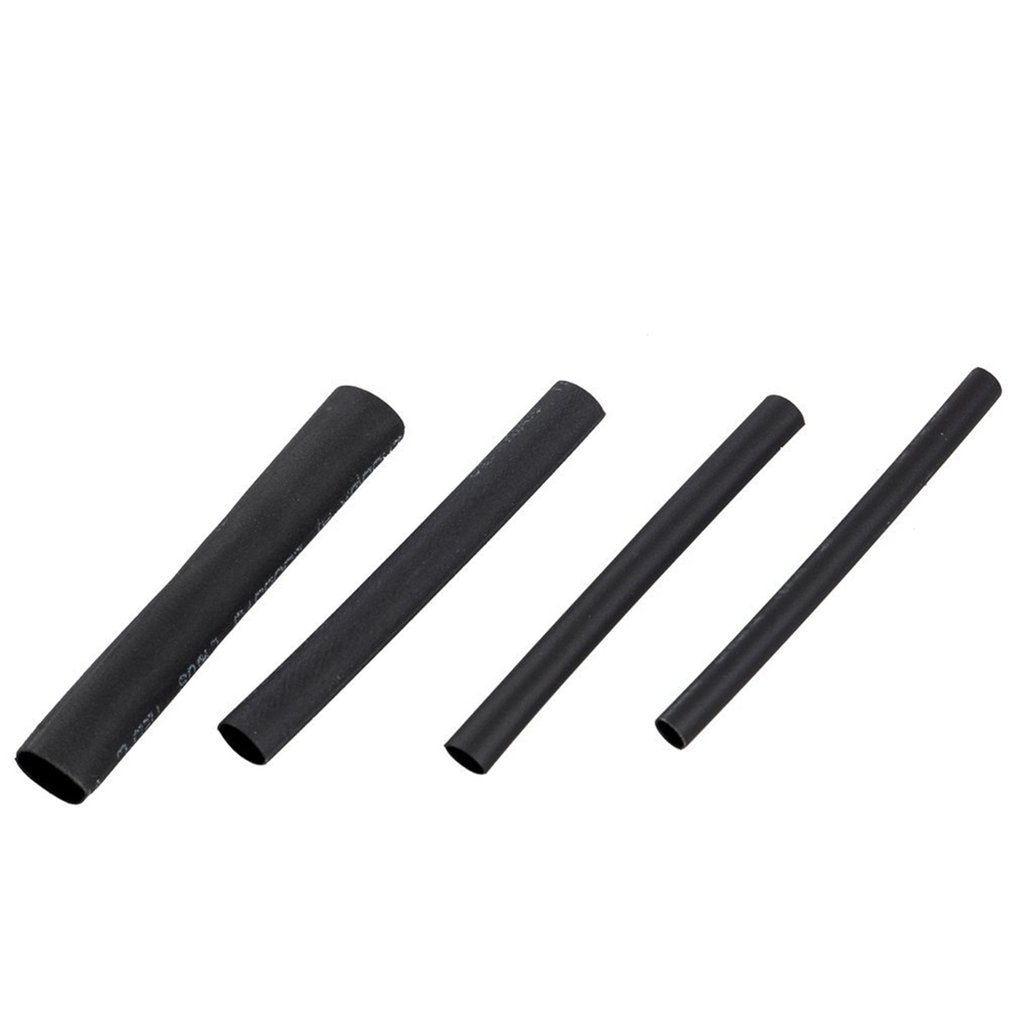 127 stk sort lim vejrbestandig krympemuffe slange rør sortiment kit bil kabel sleeving sortiment wrap wire kit