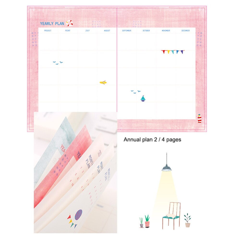 Notebook happy weekly planner desk memo notebooks vicedeal