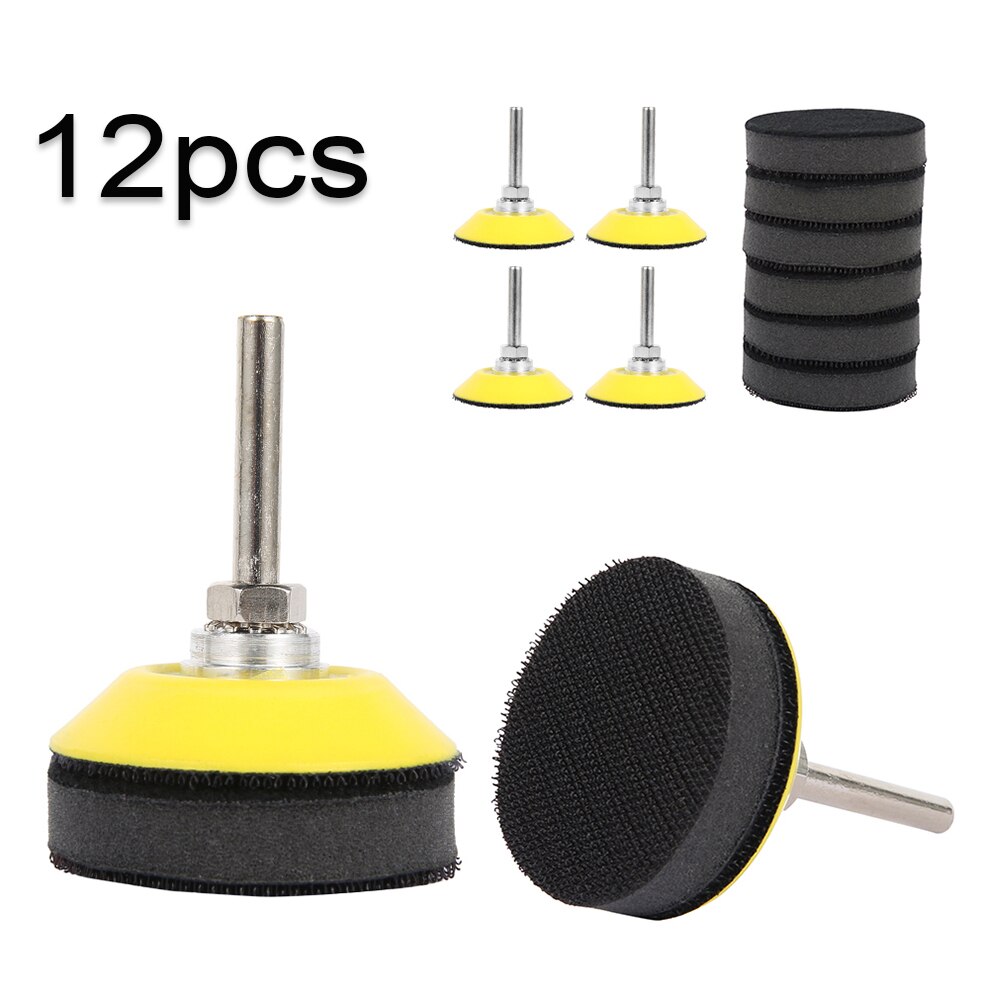 2'' (50mm) Hook and Loop Sanding Pad for Sanding Discs with 1/4'' Shank Drill Attachment and Soft Foam Layer Buffering Pad: Default Title