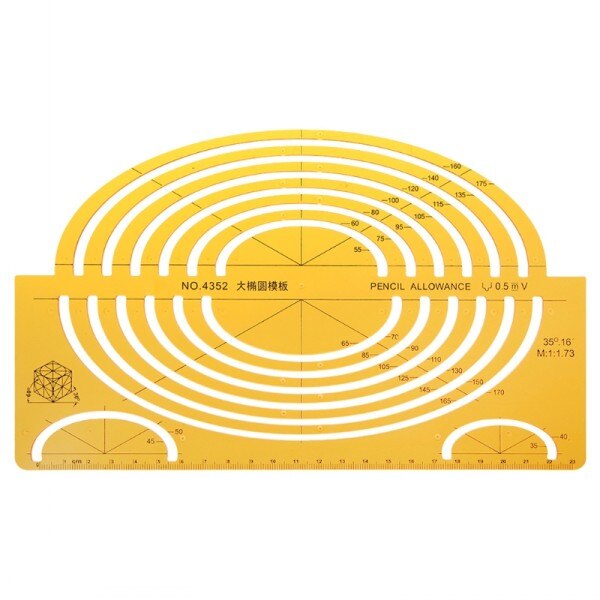 K Resin Flow Chart Symbol Drafting Template Ruler Stencil Measuring Tool Student: 8