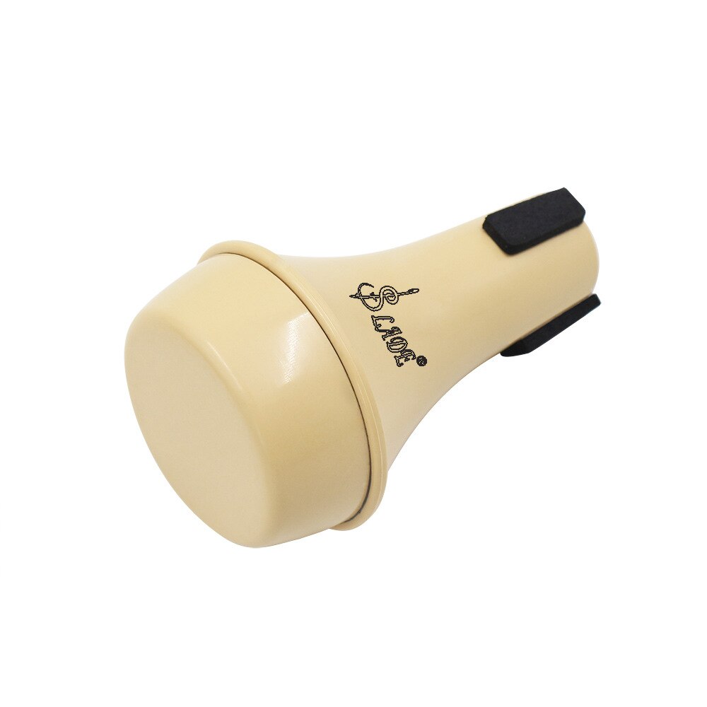 Utrikeshandel autentisk-säljer tillbehör till musikinstrument mini abs material trumpet ljuddämpare: Träfärg