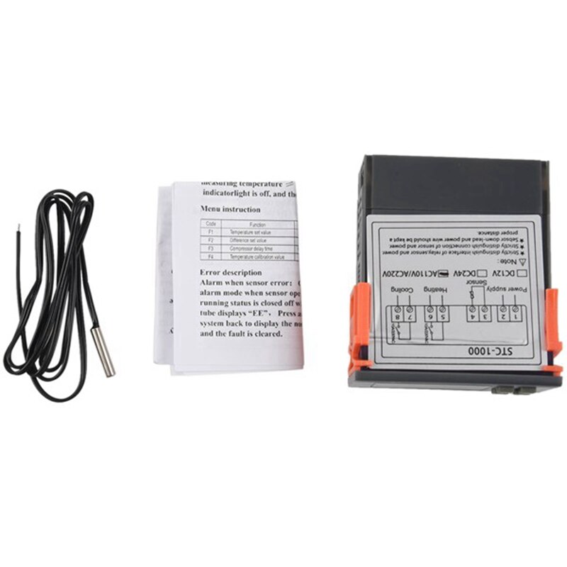 Digitale temperatuurregelaar thermostaat thermostaat broedmachine relais led 10a verwarming en koeling stc -1000 220v: Default Title