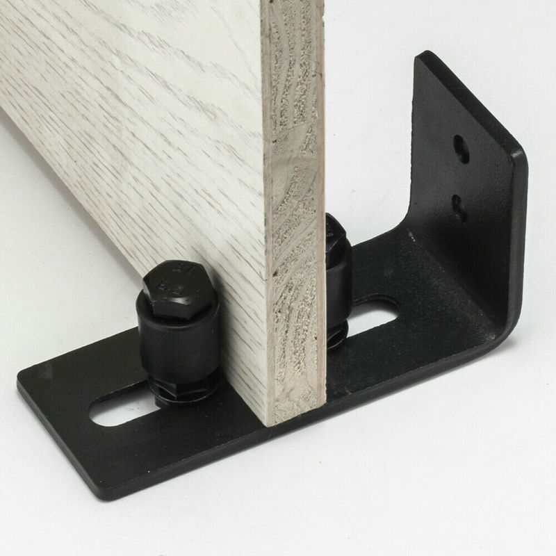 Carbon Steel Sliding Barn Door Wall Mount Bottom Adjustable Floor Guide Roller Locker Rail Mechanism Furniture Home Hardware